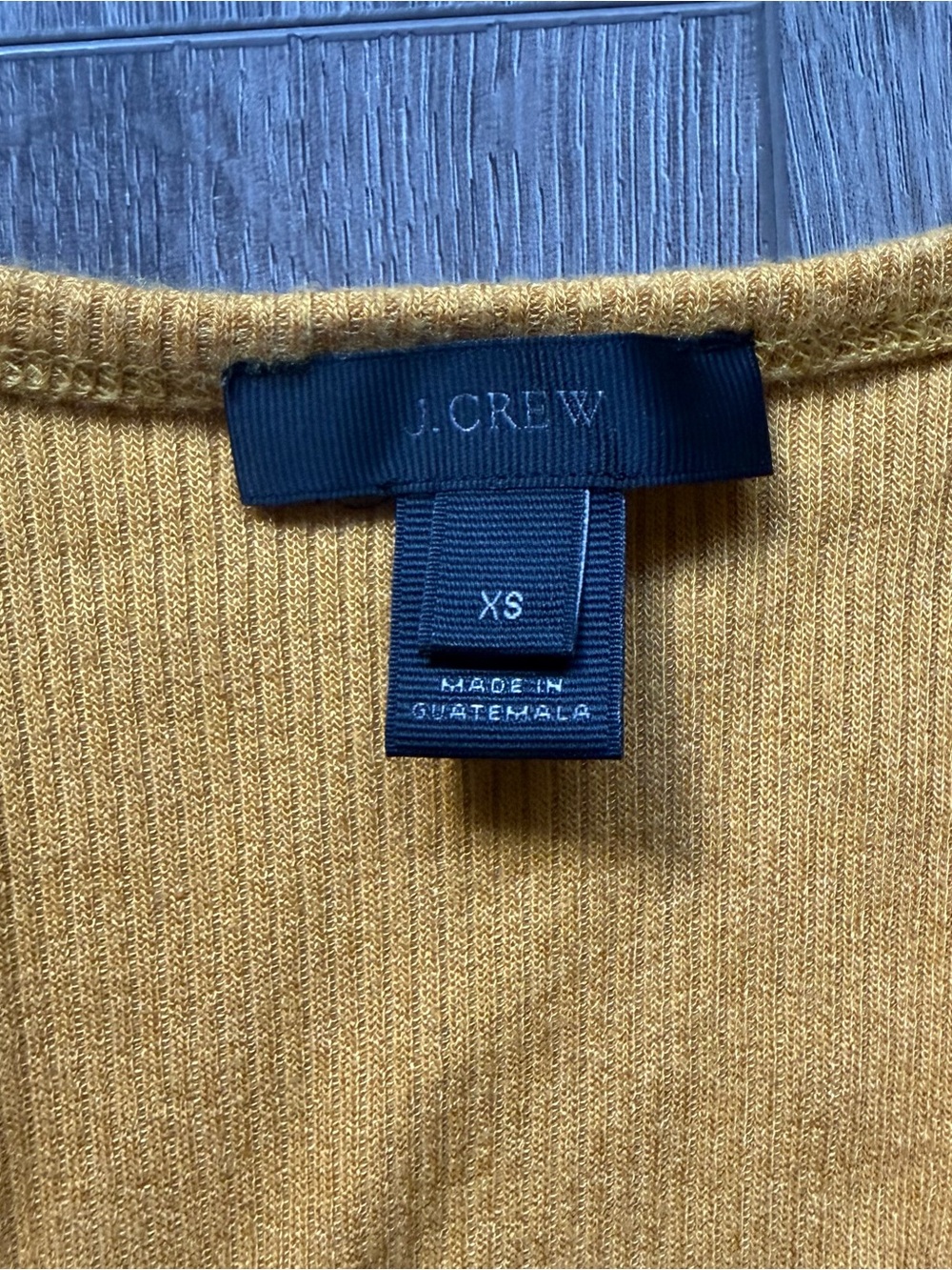 J Crew Ribbed Gold Tank Top - Picture 2 of 4